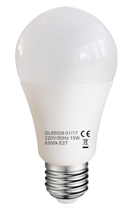 Bec Led E27, model glob A60, 15W=120W, lumina rece, ore functionare 15.000