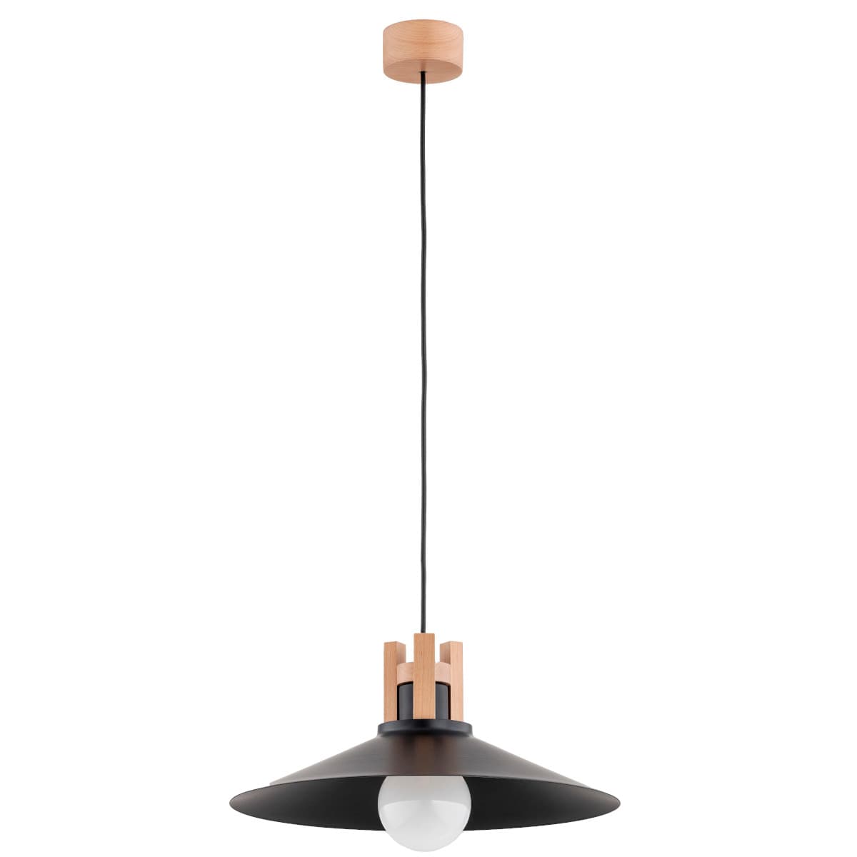Lustra Pendul Alfa Cezus Lemn 1xE27