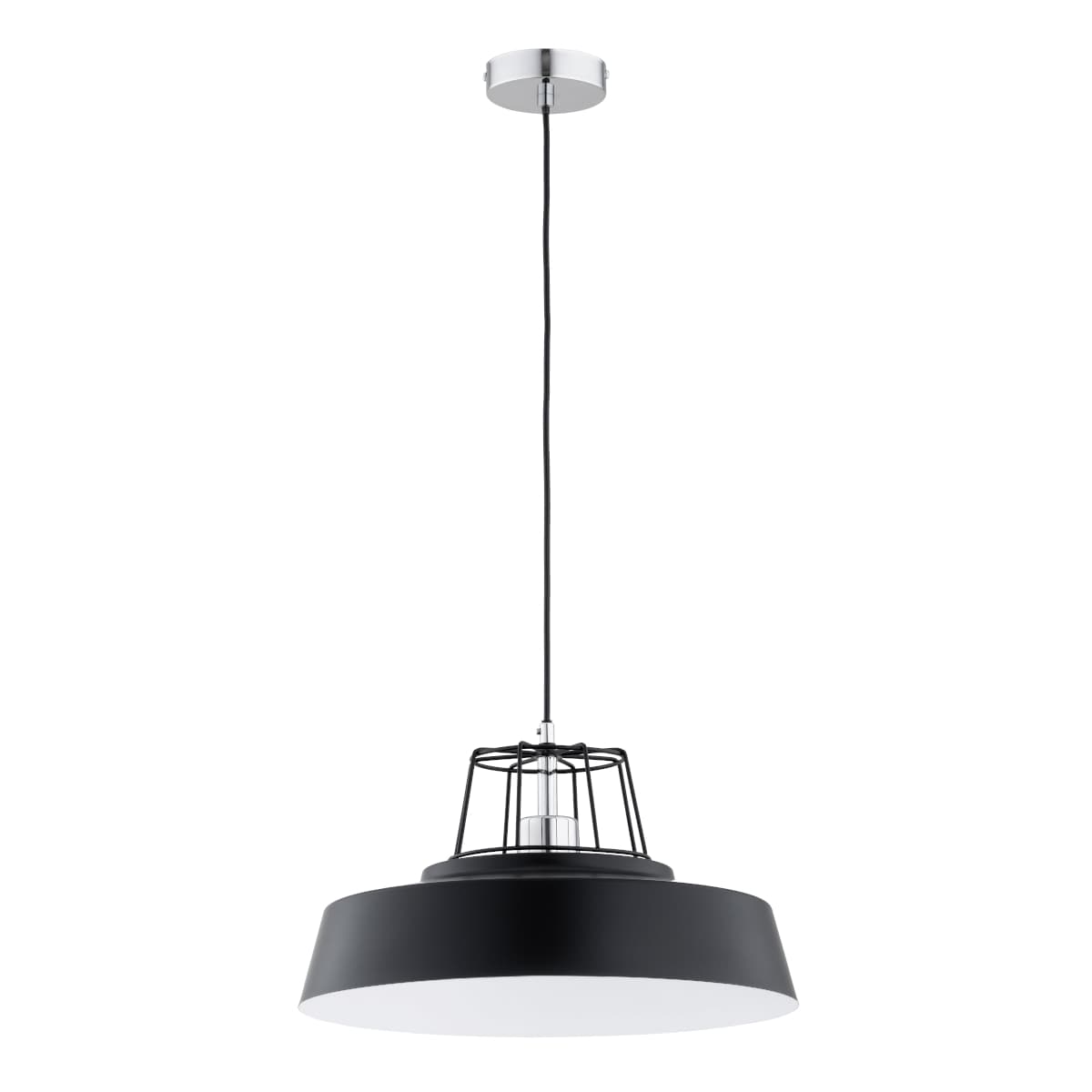 Lustra Pendul Alfa Izola Neagra & Chrome 1xE27
