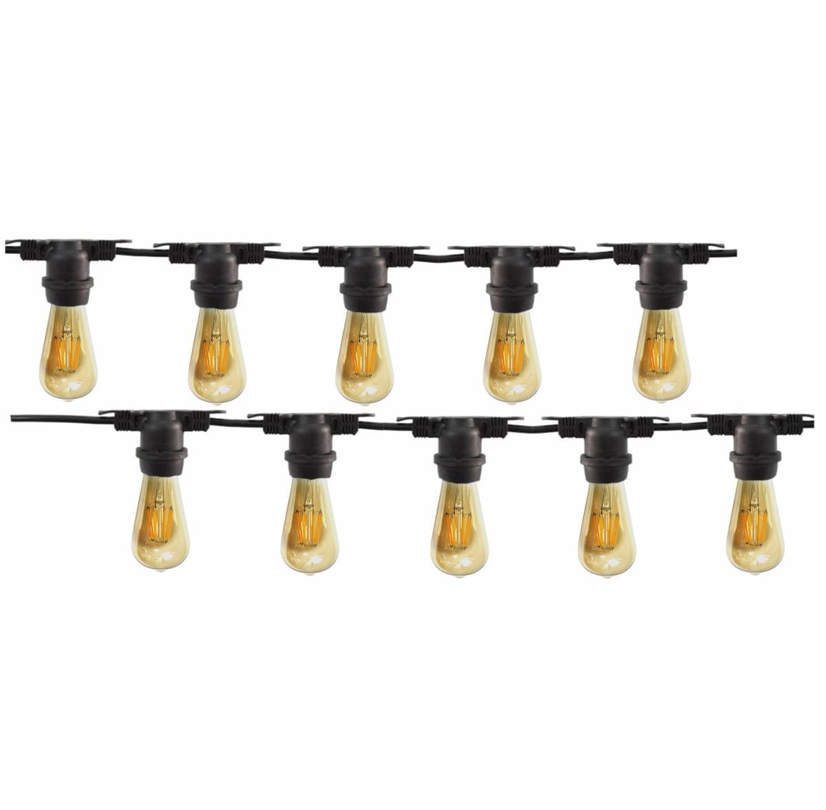 Pachet ghirlandă 10m SPIN cu 10 becuri LED Filament Amber E27 4W