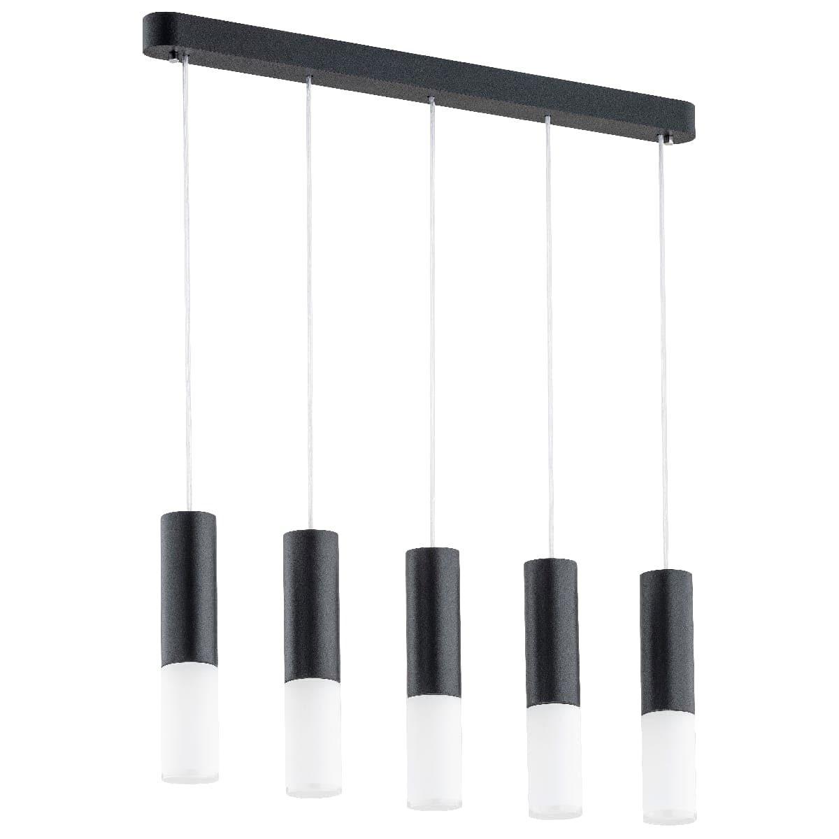 Lustra Pendul Alfa Eliot Neagra & Alba 5xE14