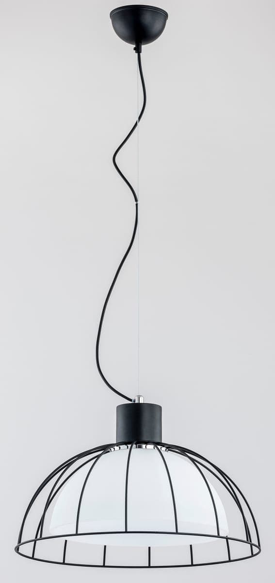 Lustra Pendul Alfa Bonny Neagra & Alba 1xE27