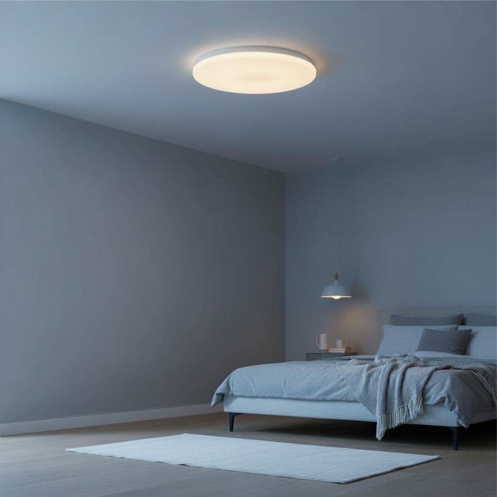Plafoniera LED ECO IP40 Rotunda Alba, 45W, 450x70mm, 6500K, lumina rece