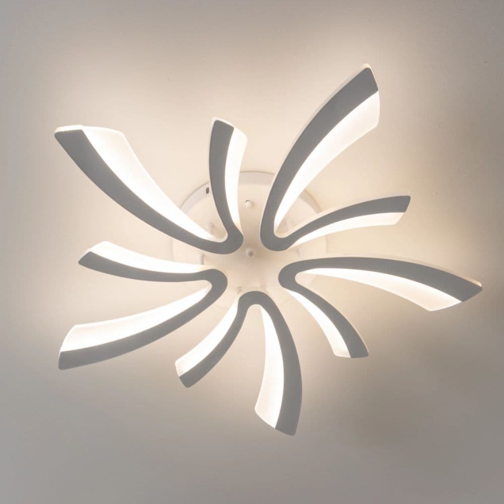 Lustra Led moderna Dimabila Cu Telecomanda  70W Cu 10 Brate 3 Culori+Ir 700 X 90Mm