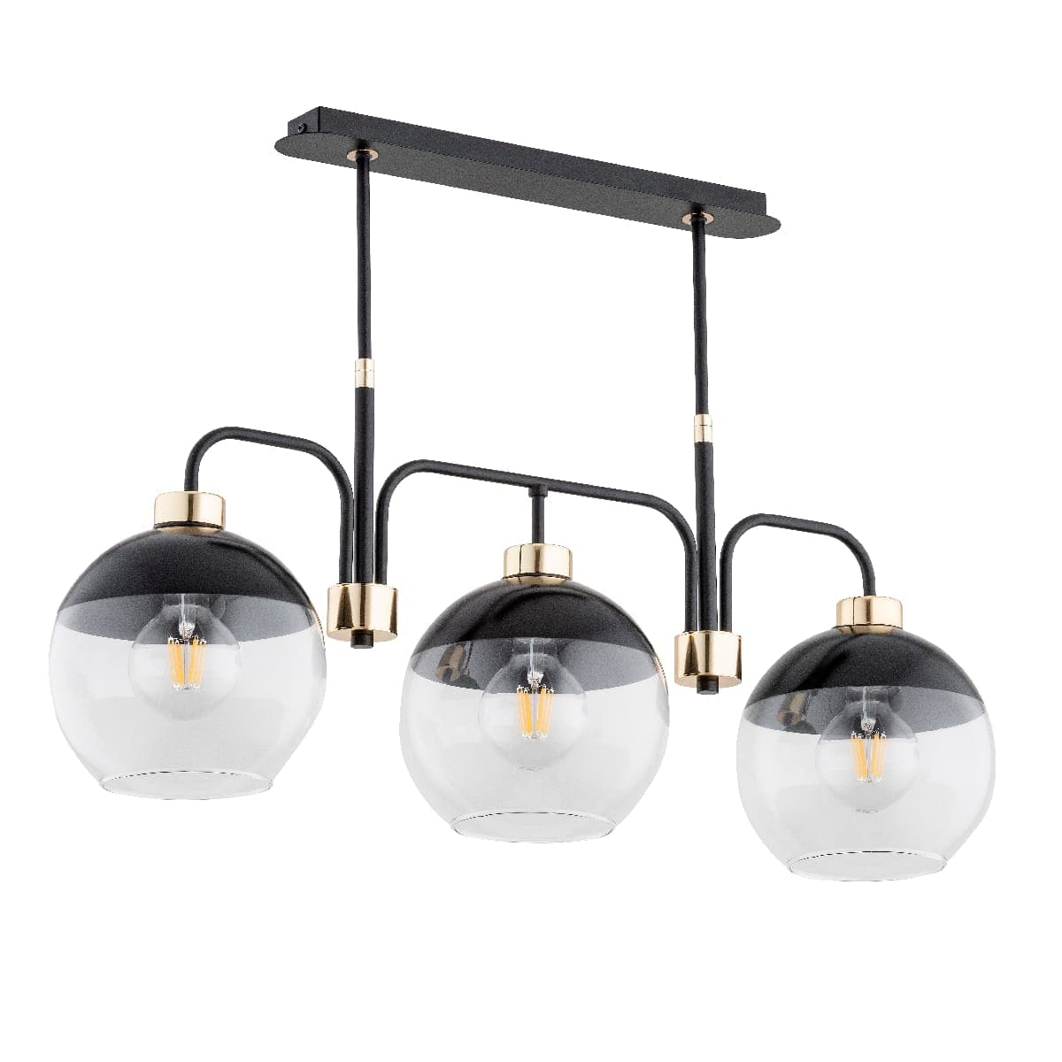 Lustra Alfa Almary Neagra 3xE27