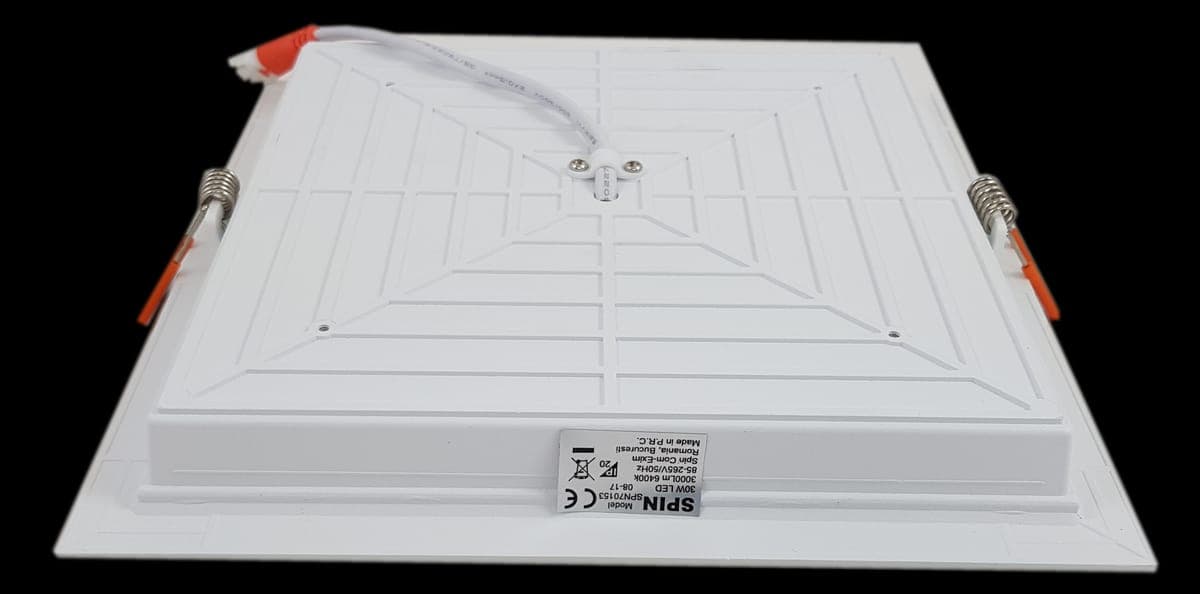 Spot Led Slim incastrat 225X225mm, 30W=200W, 3000K, lumina calda