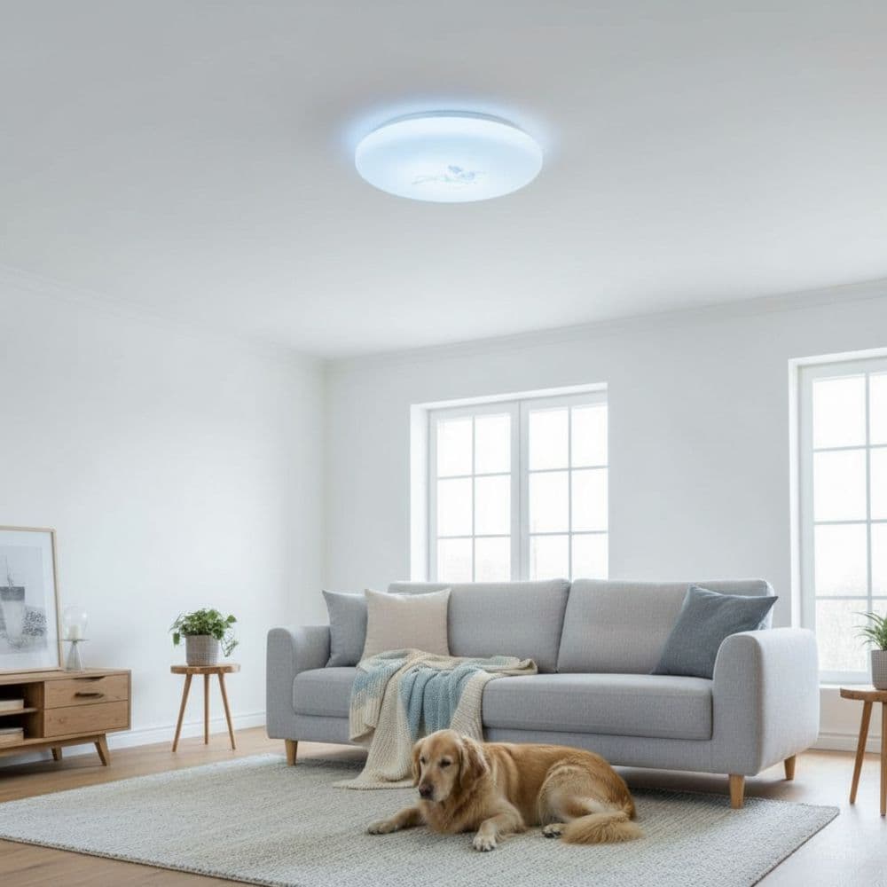 Plafoniera LED Flower 18W=120W, 300x100mm, 6500K, lumina rece