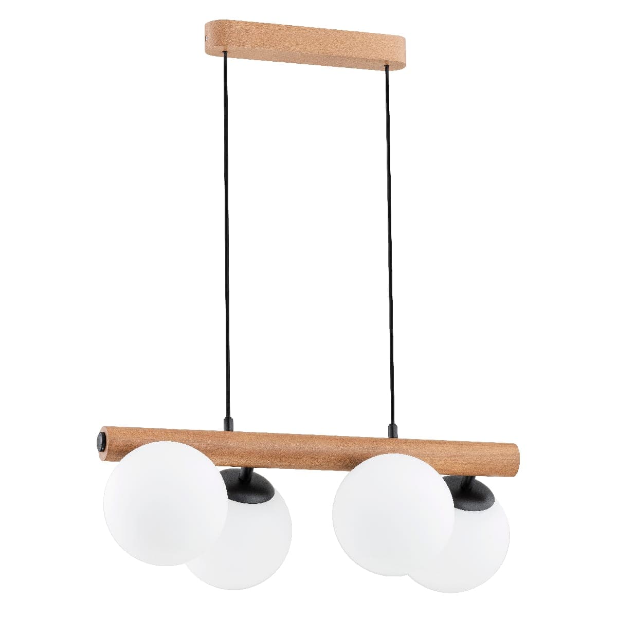 Lustra Pendul Alfa Aragon Skos Lemn 4xE14