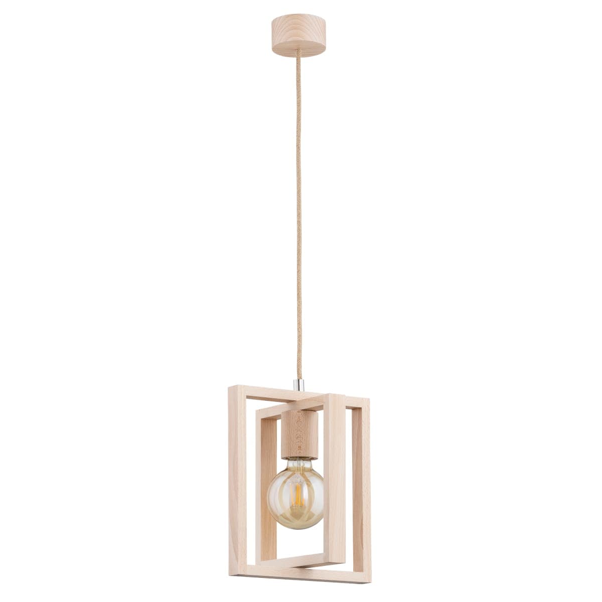 Lustra Pendul Alfa Moli Lemn 1xE27