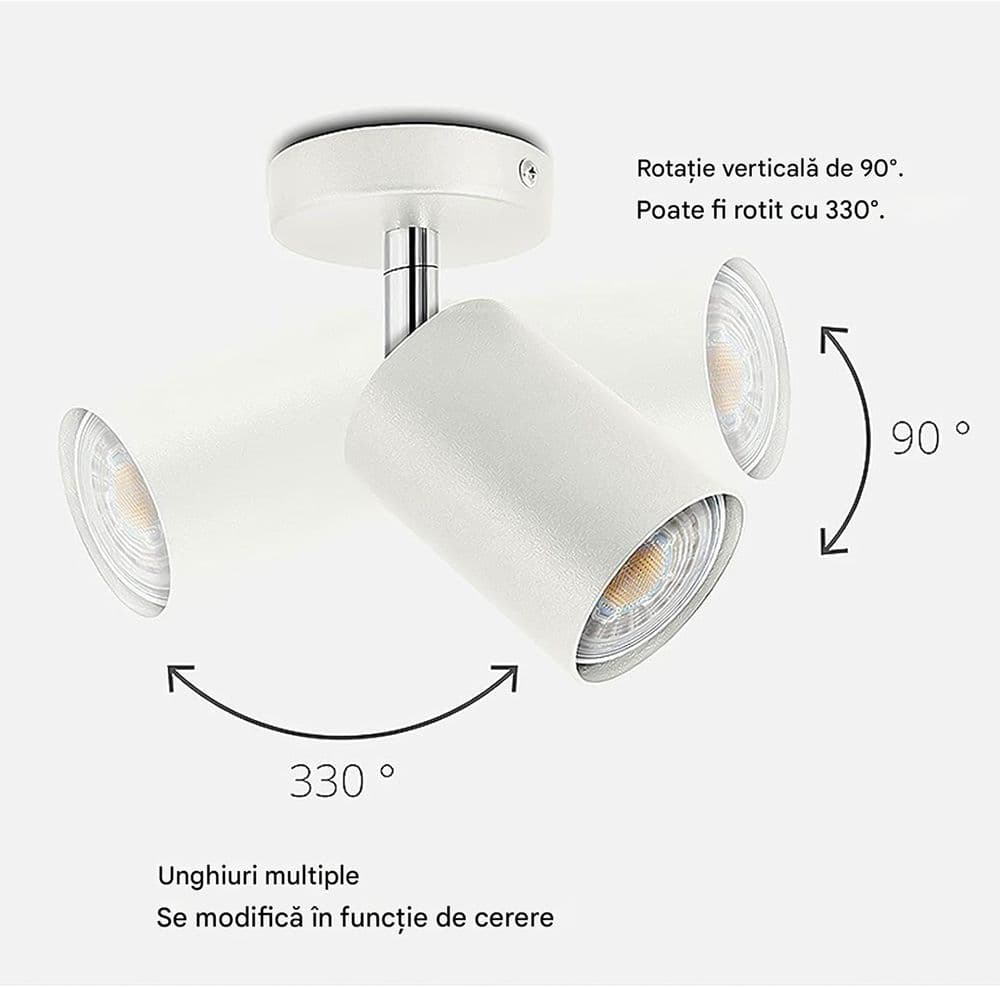 Spot Alb Reglabil 4XGU10 250mm