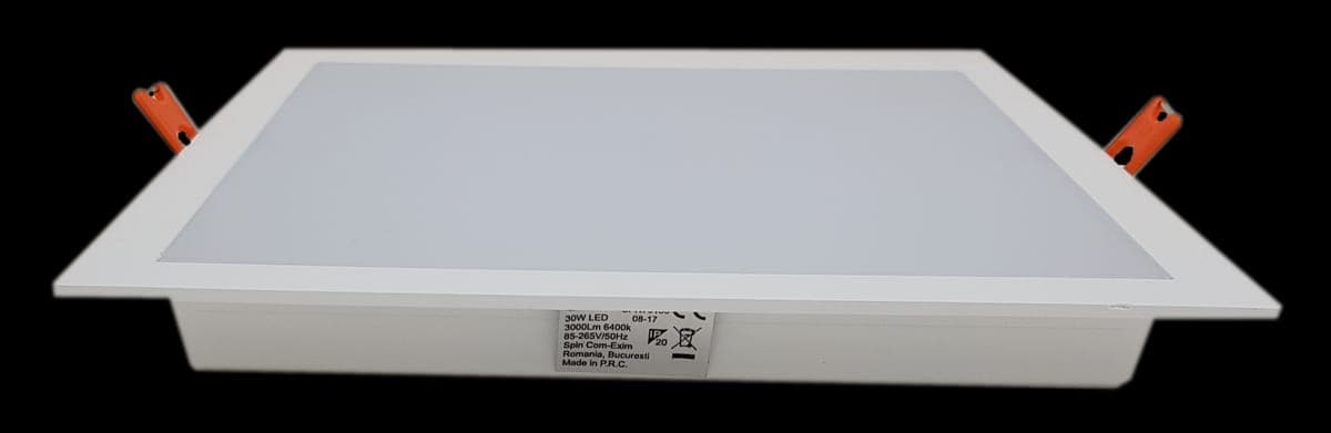 Spot Led Slim incastrat 225X225mm, 30W=200W, 3000K, lumina calda