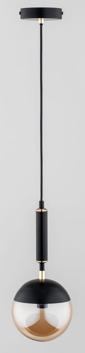 Lustra Pendul Alfa Marakas Neagra & Aurie 1xE14