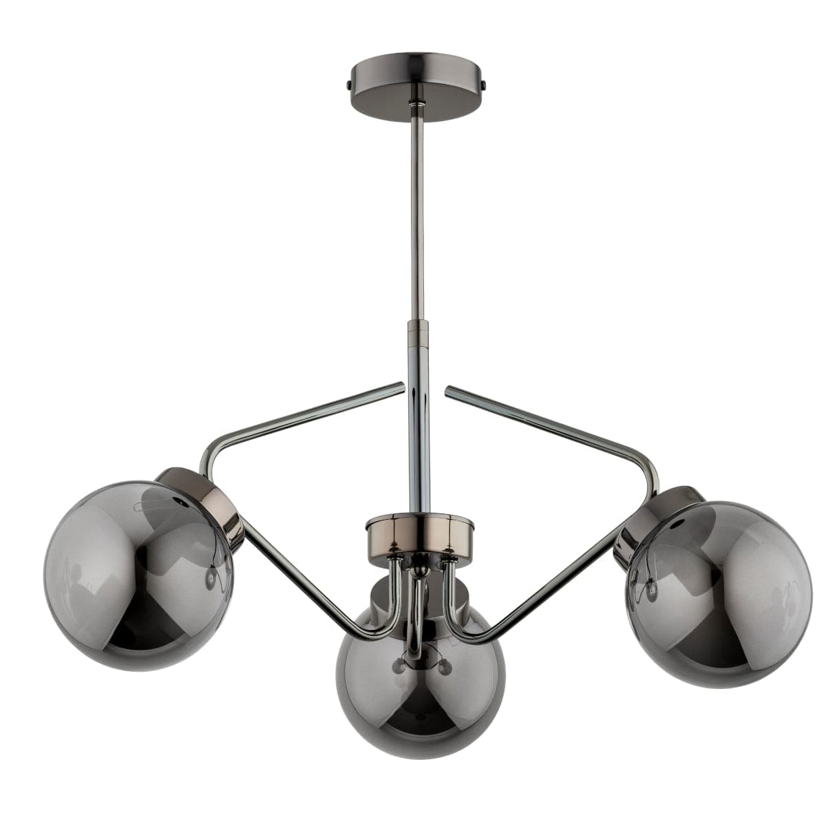 Lustra Alfa Barsum Neagra Chrome 3xE14
