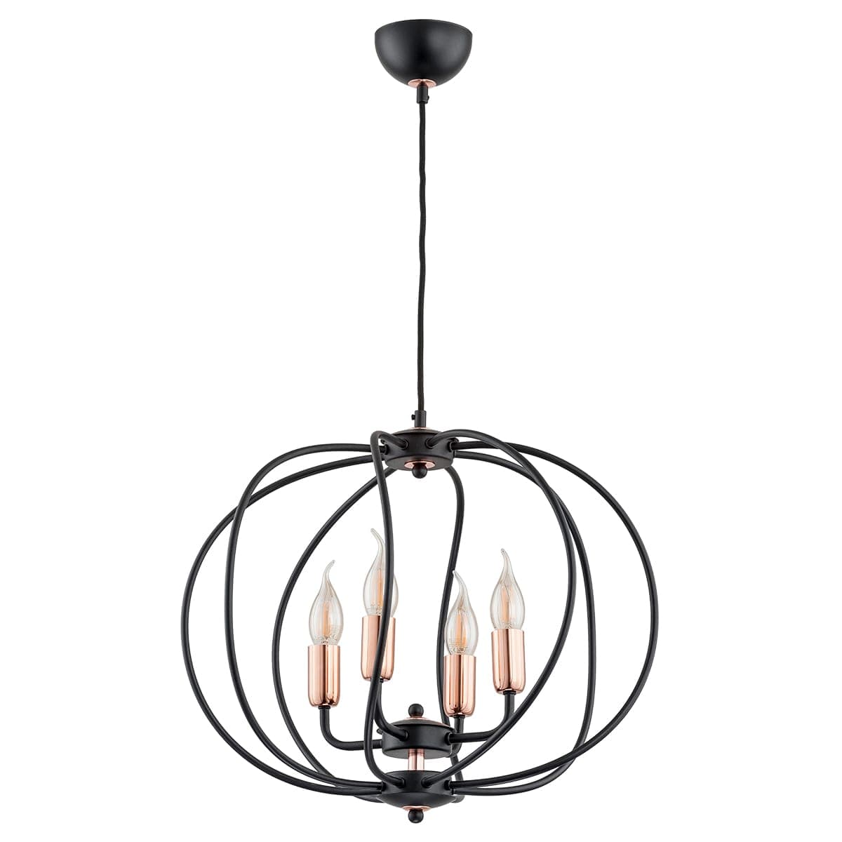 Lustra Pendul Alfa Daymon Neagra 4xE14