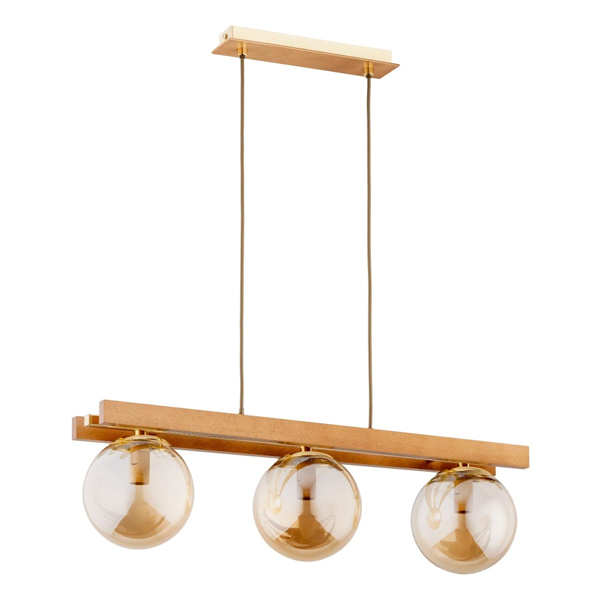 Lustra Pendul Alfa Megi Lemn 3xE14