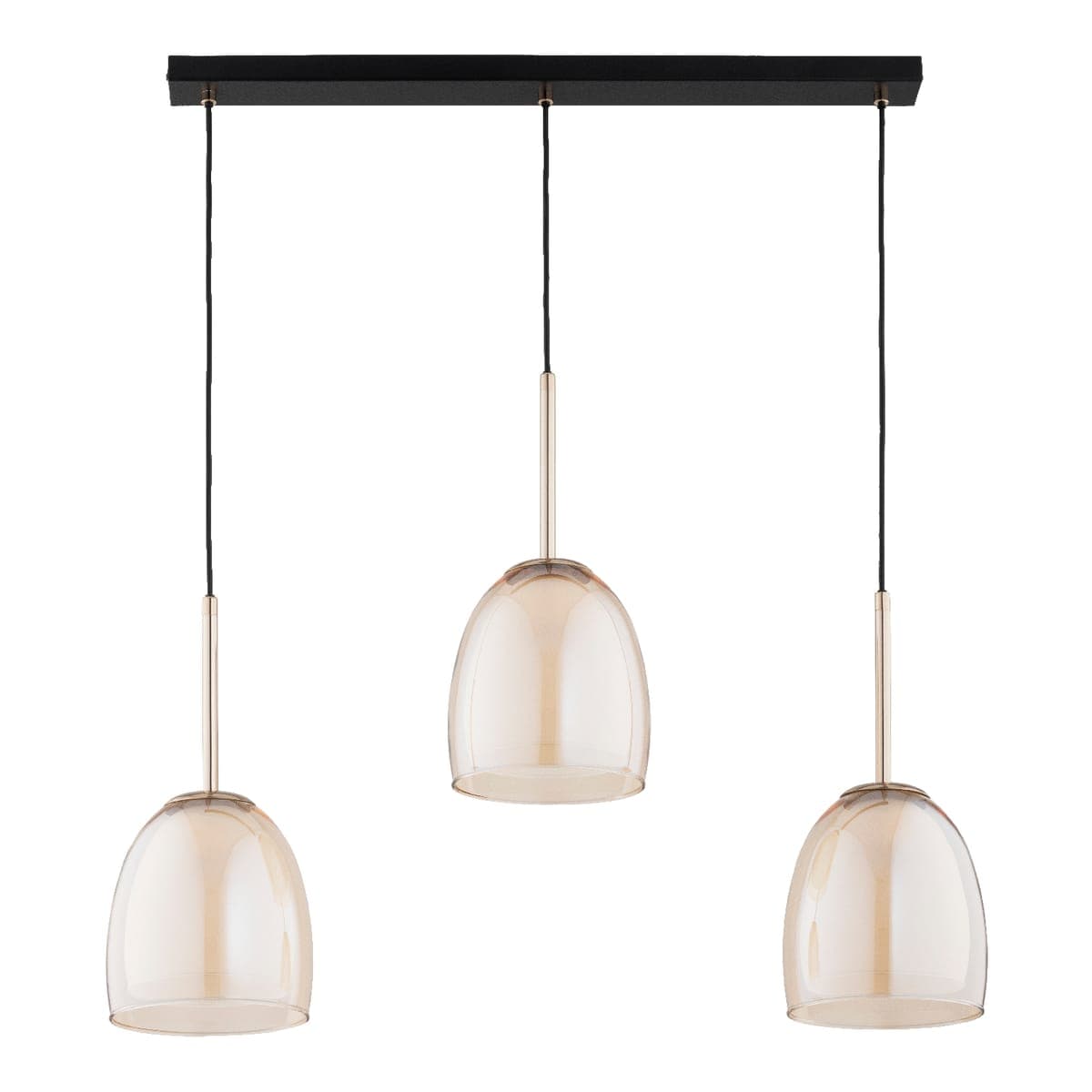 Lustra Pendul Alfa Rovena Aurie & Neagra 3xE27