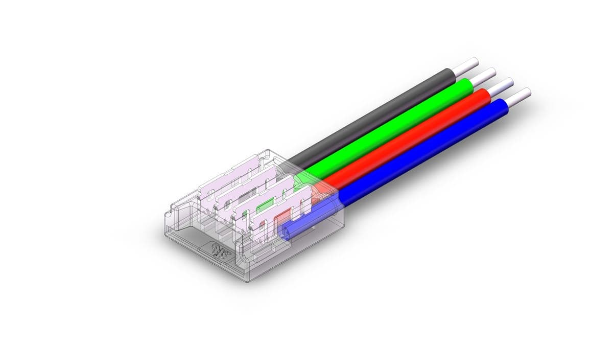 CONECTOR ALIMENTARE PT BANDA LED RGB IP20 12V/24V PCB 10MM PIN 7.2mm 16CM