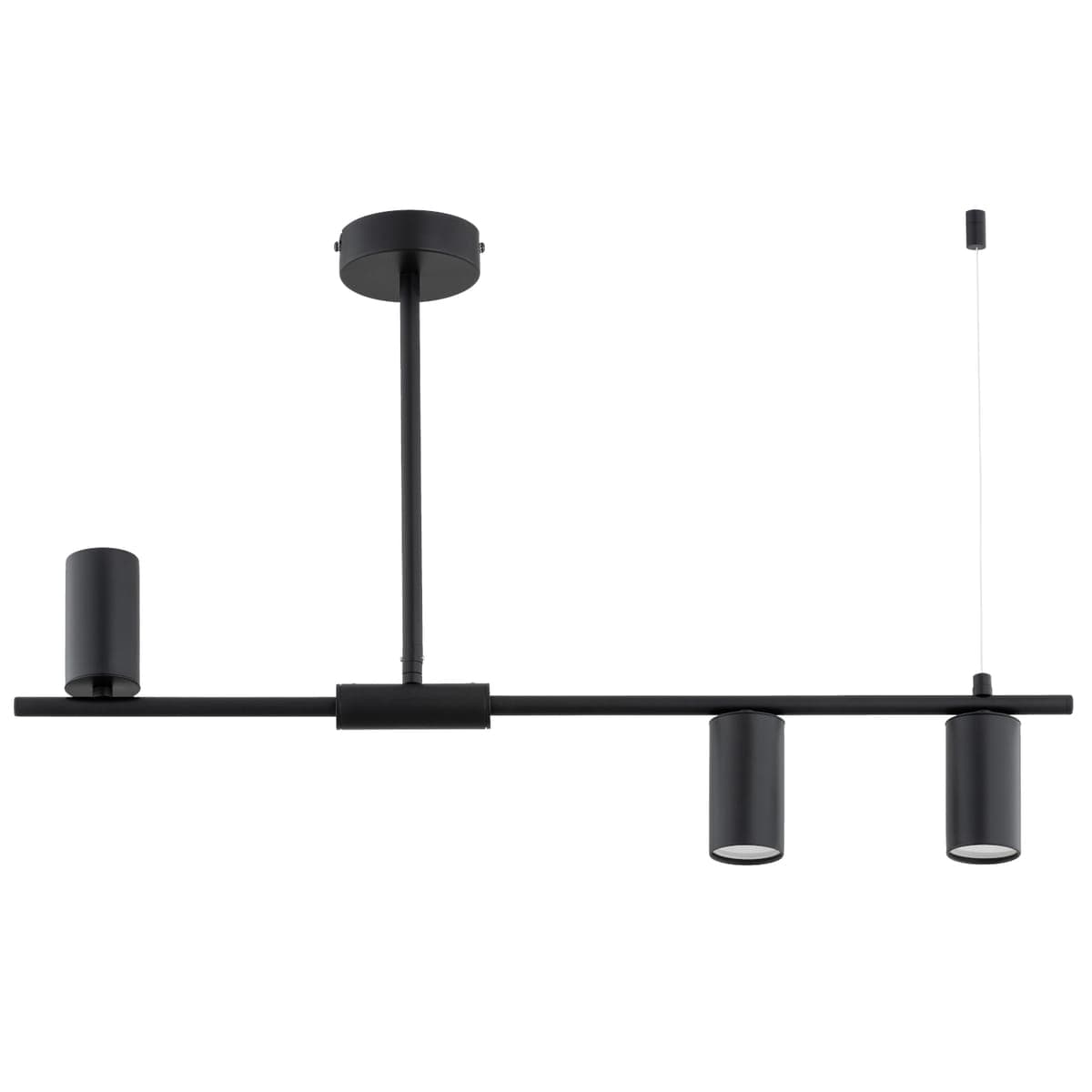 Lustra Alfa Uranos Neagra 3xGU10