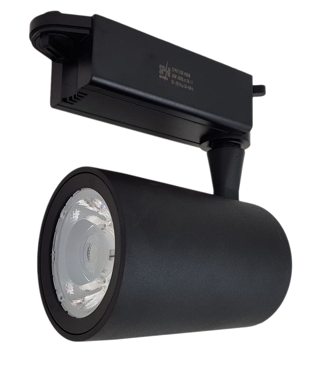 Spot Negru Reglabil Sina 30W=300W, 4000K, lumina neutra