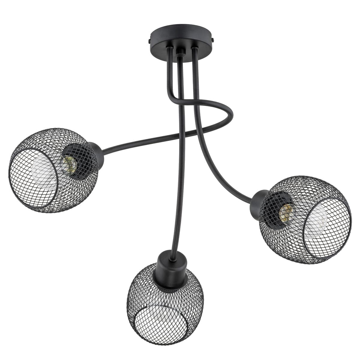 Lustra Alfa Plena Duo Neagra 3xE27