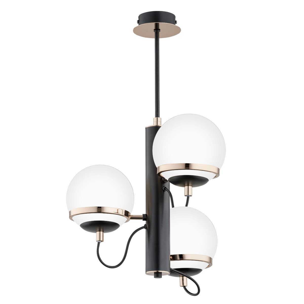 Lustra Alfa Lumina Neagra & Alba 3xE14