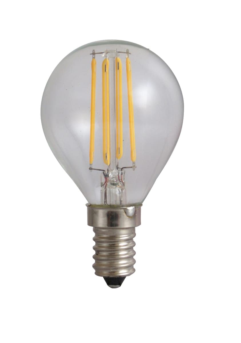 Bec Filament Sferic E14, 4W=45W, 6500K, lumina rece