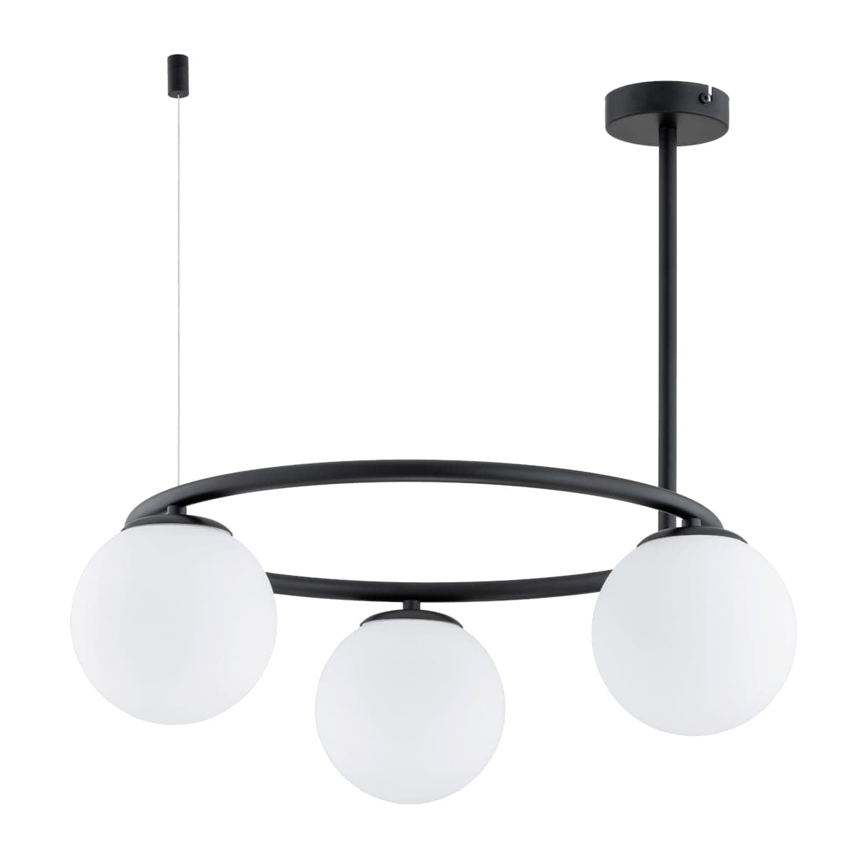 Lustra Pendul Alfa Ringo A3 Neagra & Alba 3xE14