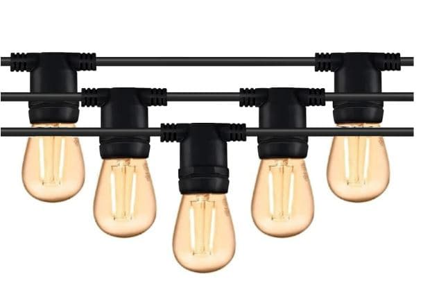 Pachet ghirlandă 20m SPIN cu 20 becuri LED 2W filament amber