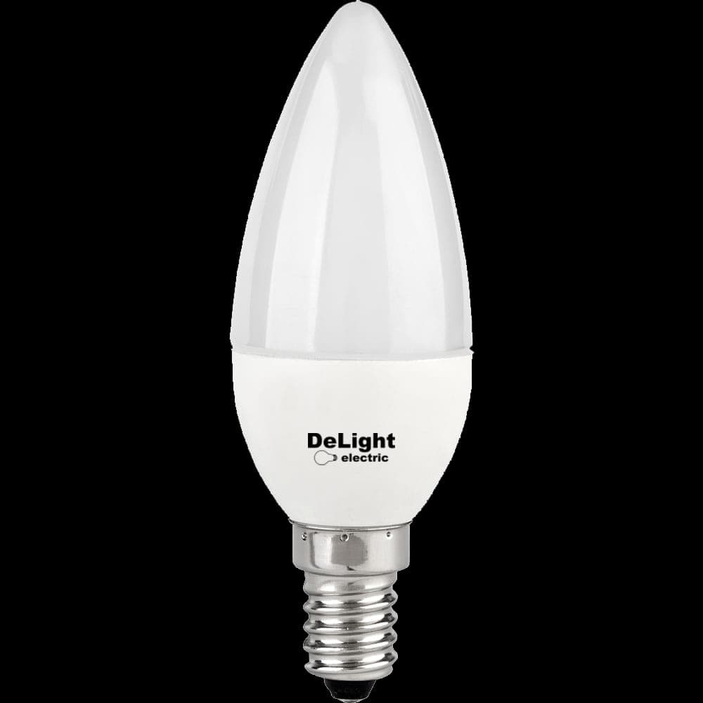 Bec Led Lumanare E14, model C37, 6W=50W, lumina rece
