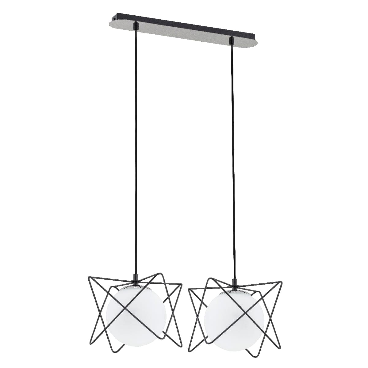 Lustra Pendul Alfa Sagito Track Neagra & Alba 2xE14