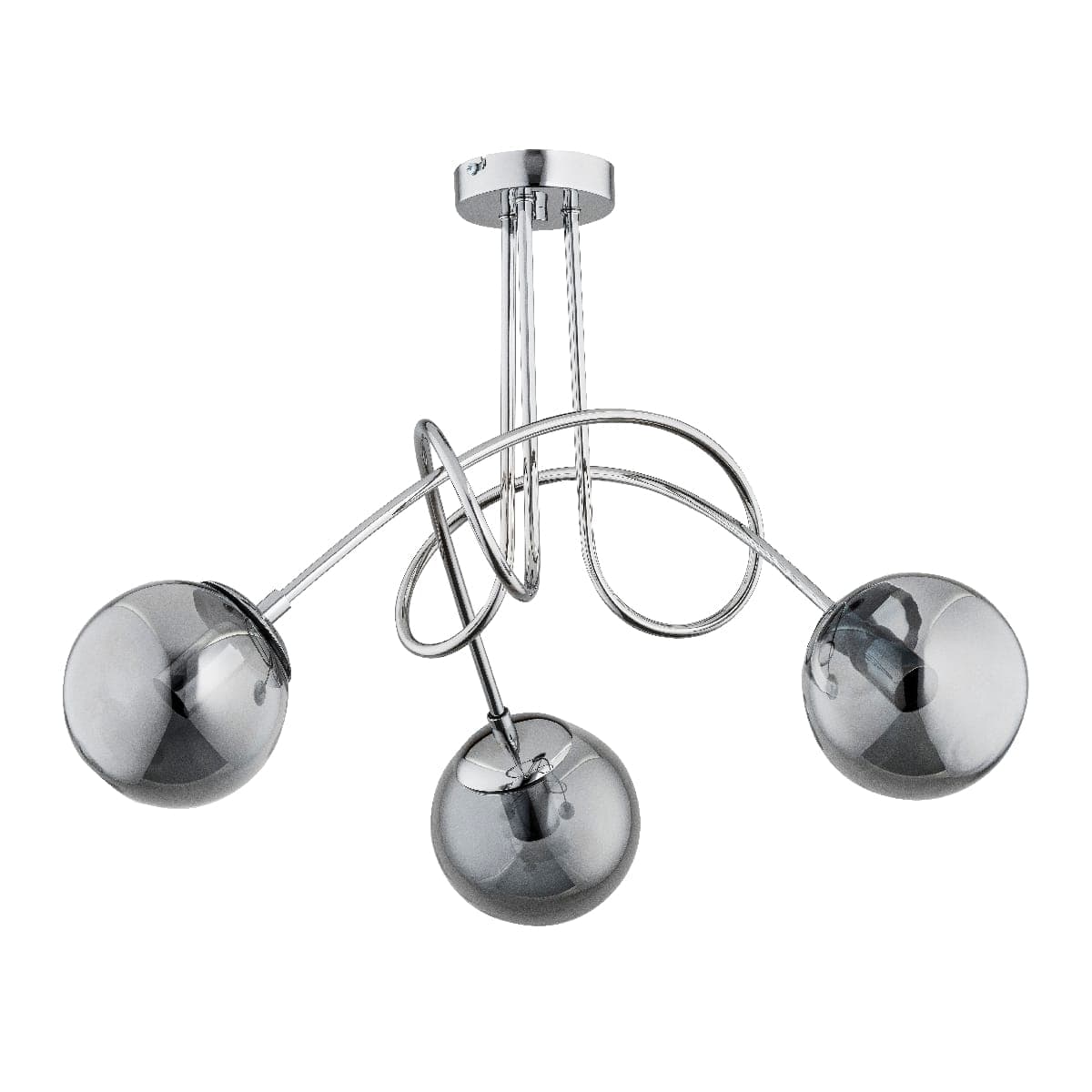 Lustra Alfa Tango Glass Chrome 3xE14