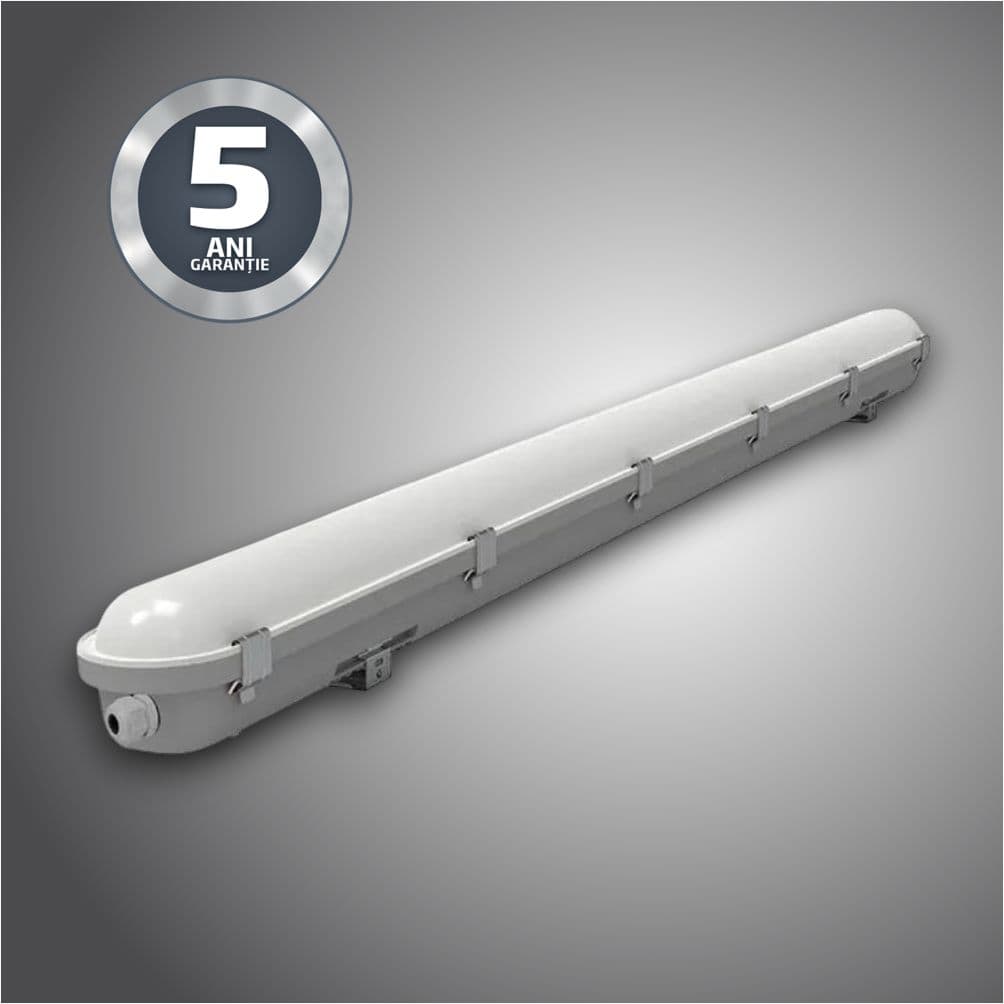 Corp IP65 LED liniar industrual 48W=96W, 6500k, lumina rece, 120 LM/W, 1500mm