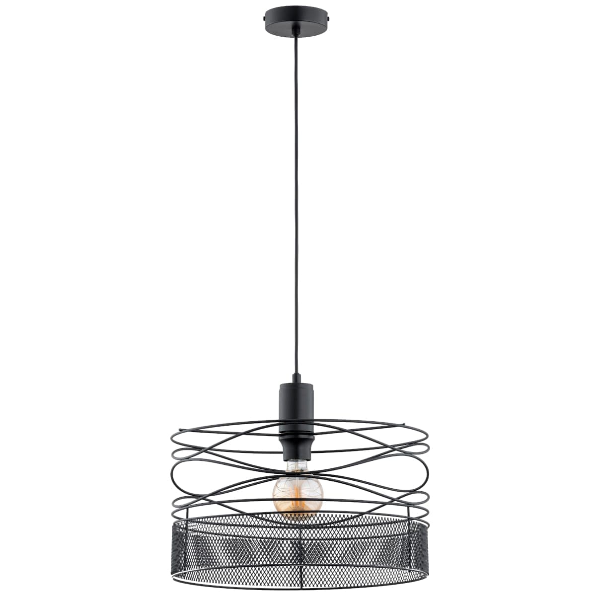 Lustra Pendul Alfa Diuk Net Neagra 1xE27